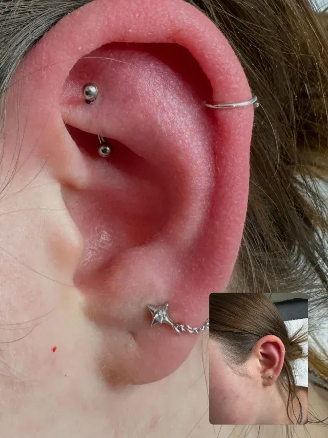 Freshly pierced/ no filter 🤩#piercing #polisheddulwich #northcrossroadmarket #lovenorthcrossroadmarket #loveeastdulwich
